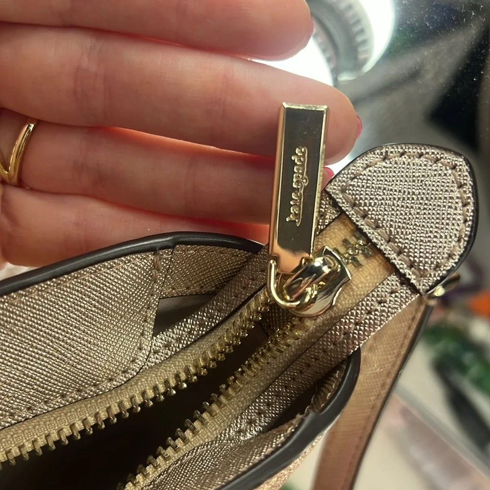 Kate Spade Tinsel Glitter Satchel- Rose Gold - Picture 7 of 8